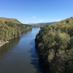 View of the CT River from the French King Bridge in Erving.